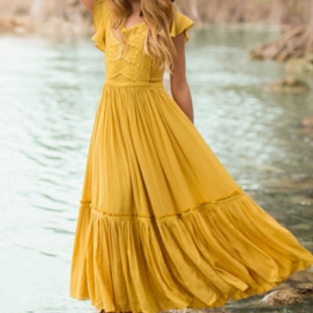 Viola dress in mustard